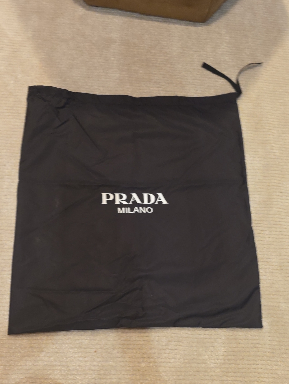 Prada Milano Black Nylon Dust Bag